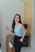 Short-Sleeve One-Shoulder Plain Ruched Cropped Tops